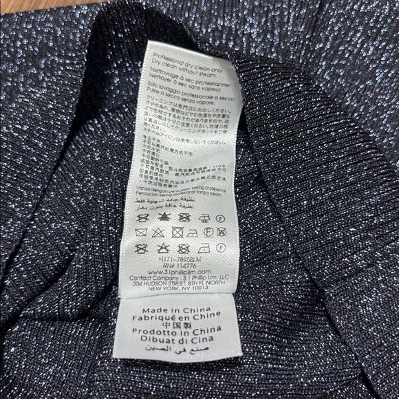 3.1 Phillip Lim Black Metallic Knit Top - Picture 4 of 5